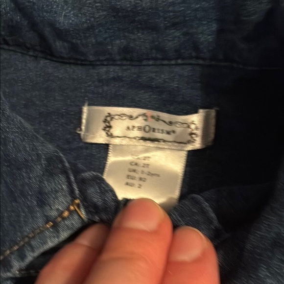 Kids Floral and Coral Tops with Denim Vest and 2 Pants - Picture 6 of 10